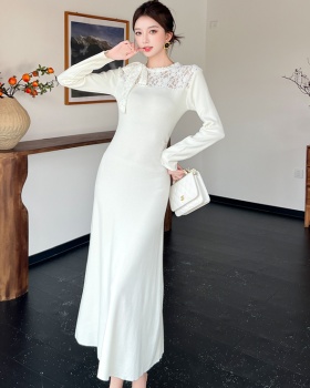 Temperament long dress knitted dress for women