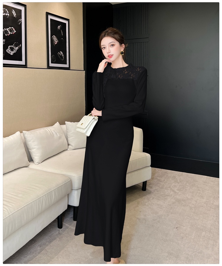 Temperament long dress knitted dress for women
