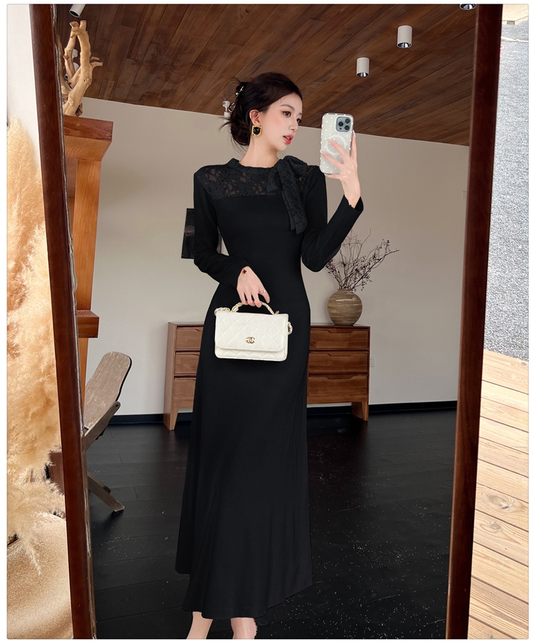 Temperament long dress knitted dress for women