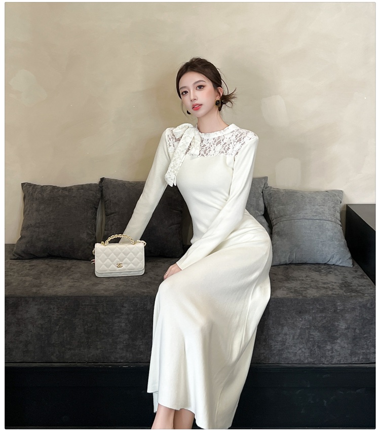 Temperament long dress knitted dress for women