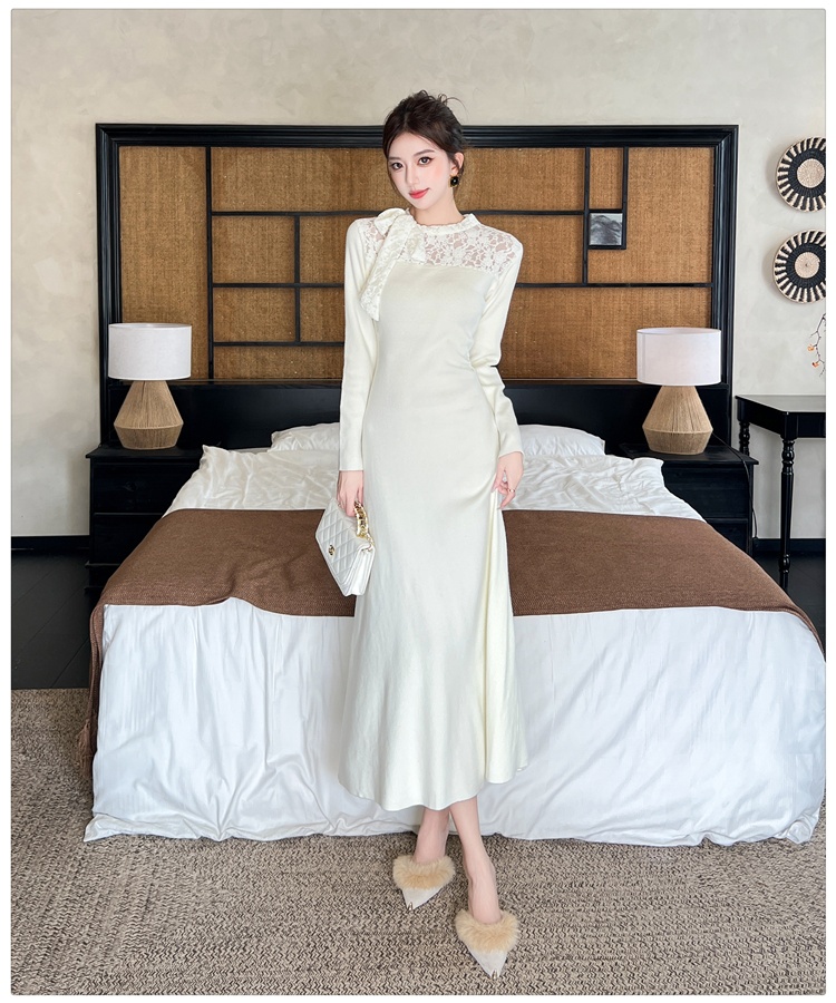 Temperament long dress knitted dress for women