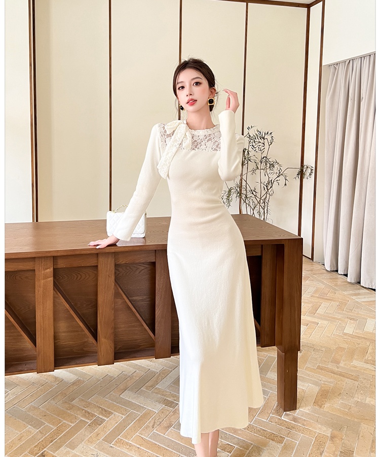 Temperament long dress knitted dress for women