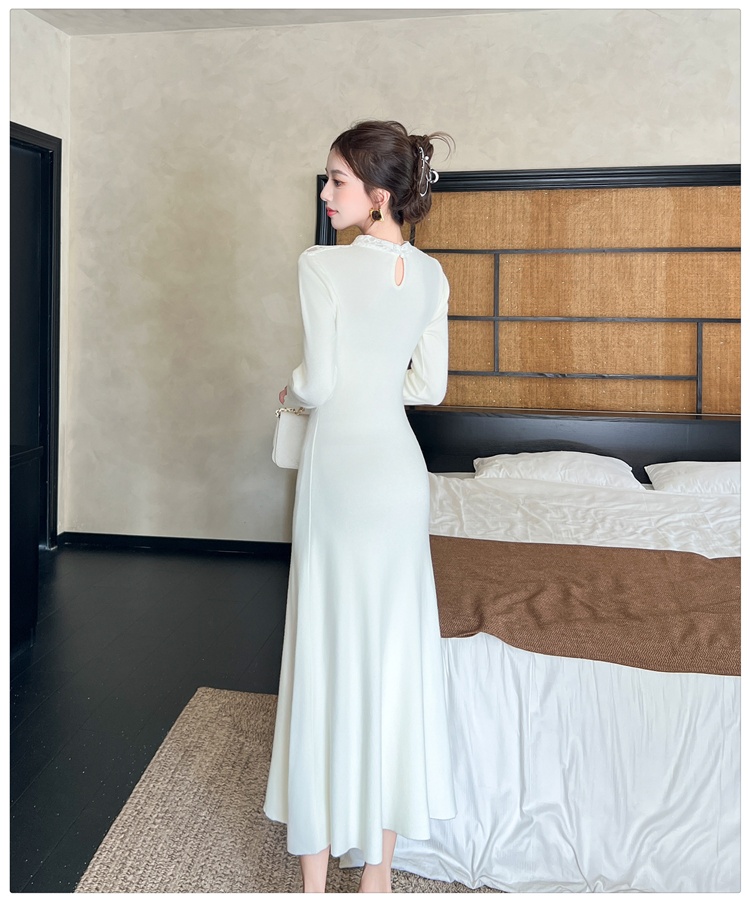 Temperament long dress knitted dress for women