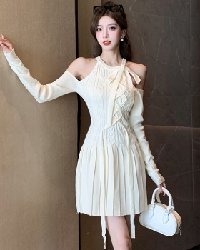 Retro frenum dress ballet knitted sweater