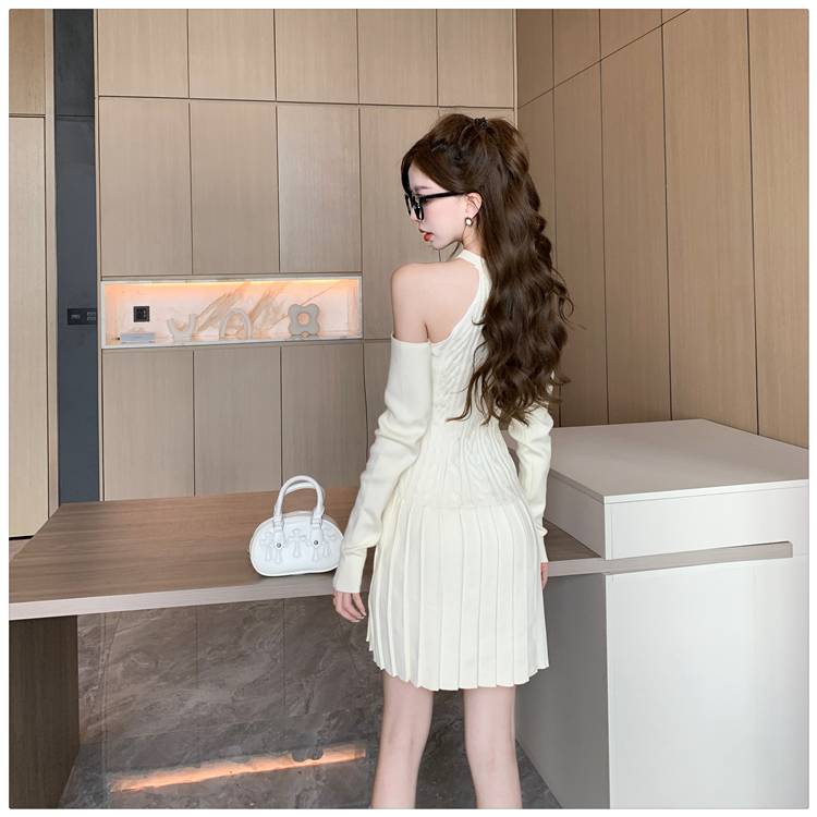 Retro frenum dress ballet knitted sweater