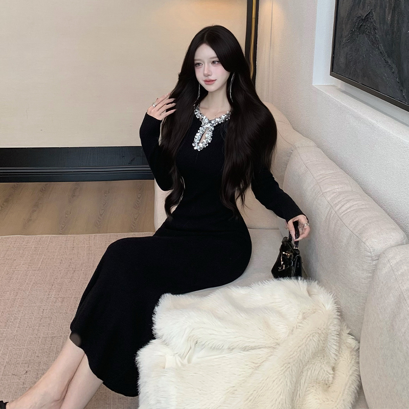 Drops of water long dress retro dress for women