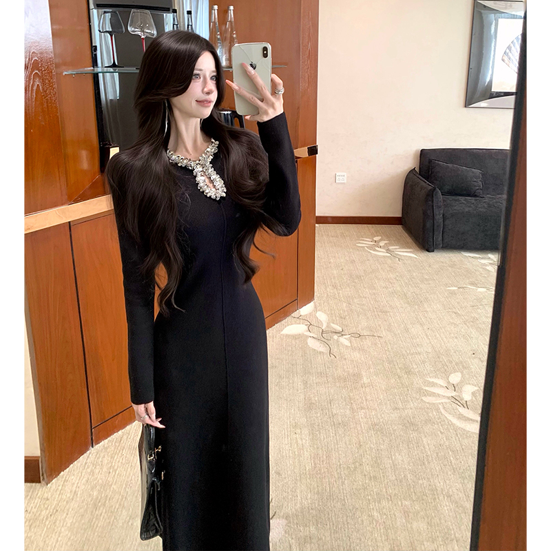 Drops of water long dress retro dress for women