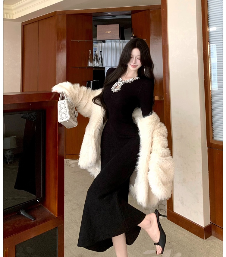 Drops of water long dress retro dress for women