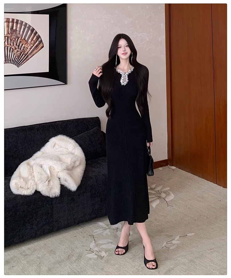 Drops of water long dress retro dress for women