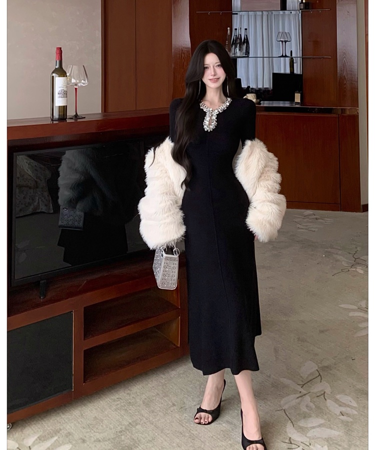 Drops of water long dress retro dress for women