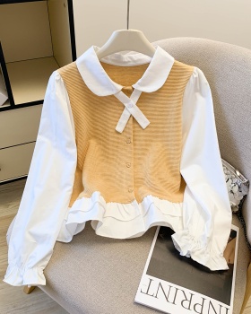 Autumn niche tops long sleeve doll shirt for women