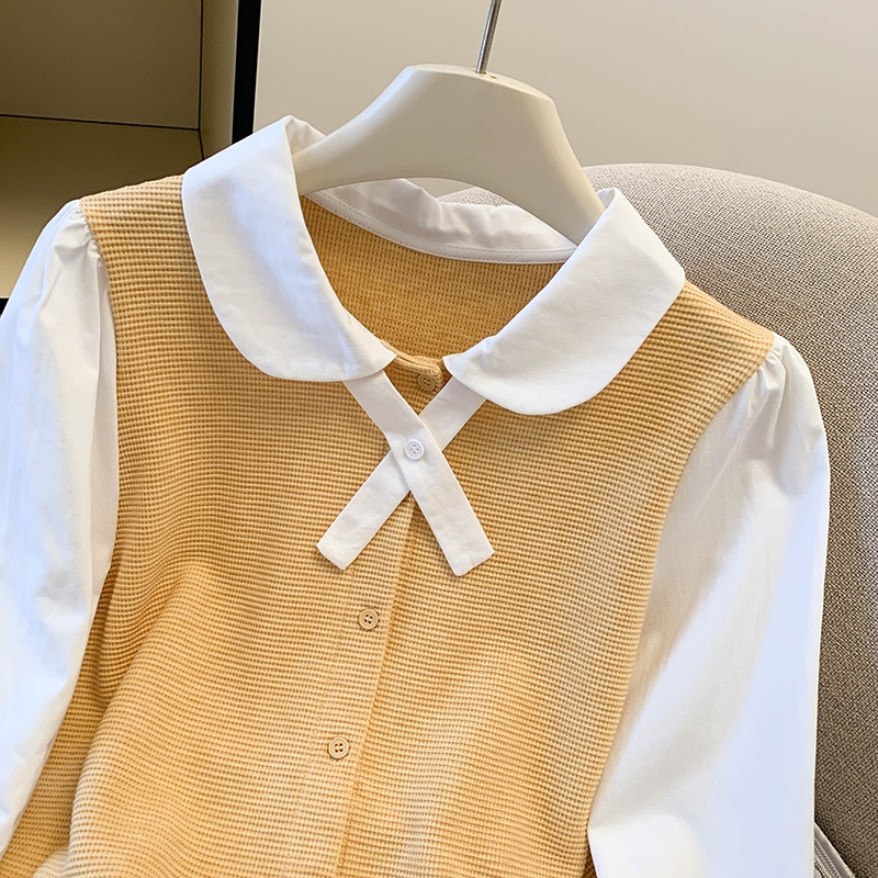 Autumn niche tops long sleeve doll shirt for women