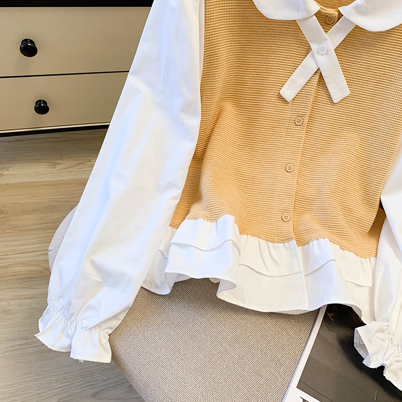 Autumn niche tops long sleeve doll shirt for women