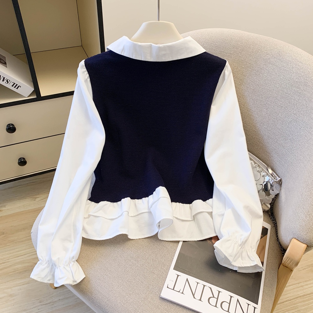 Autumn niche tops long sleeve doll shirt for women
