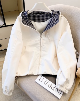 Korean style technical jacket tops for women