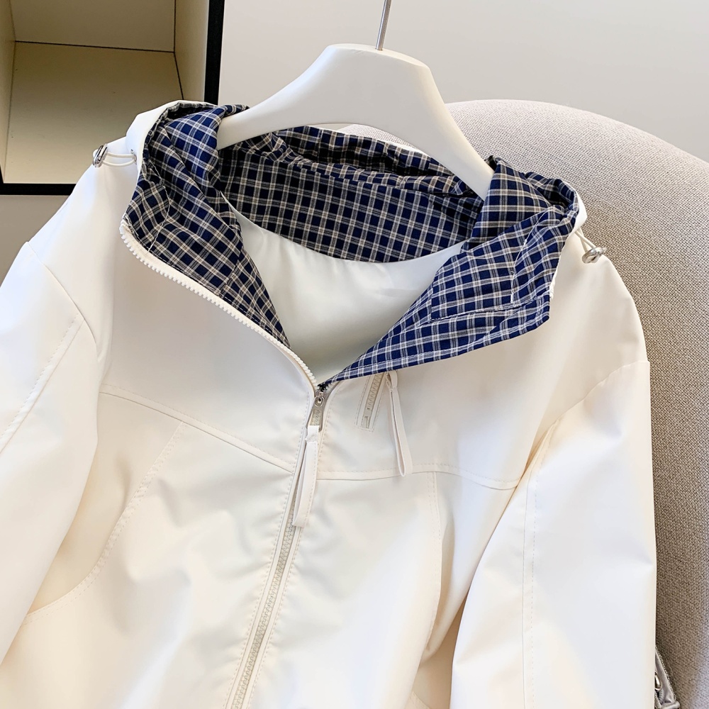 Korean style technical jacket tops for women