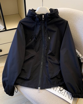 Beige fashion technical jacket autumn coat for women