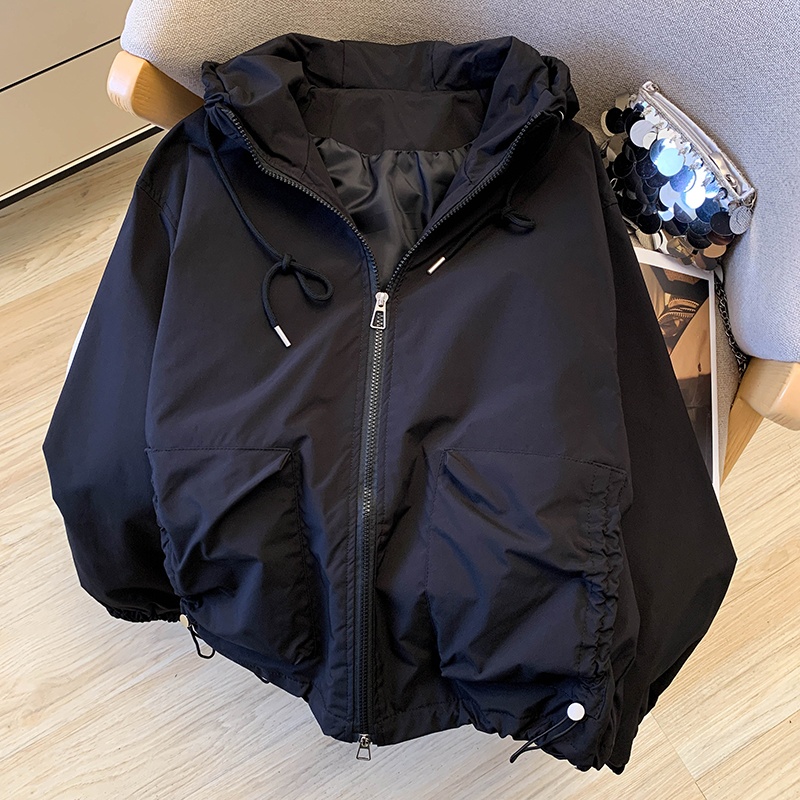 Beige fashion technical jacket autumn coat for women