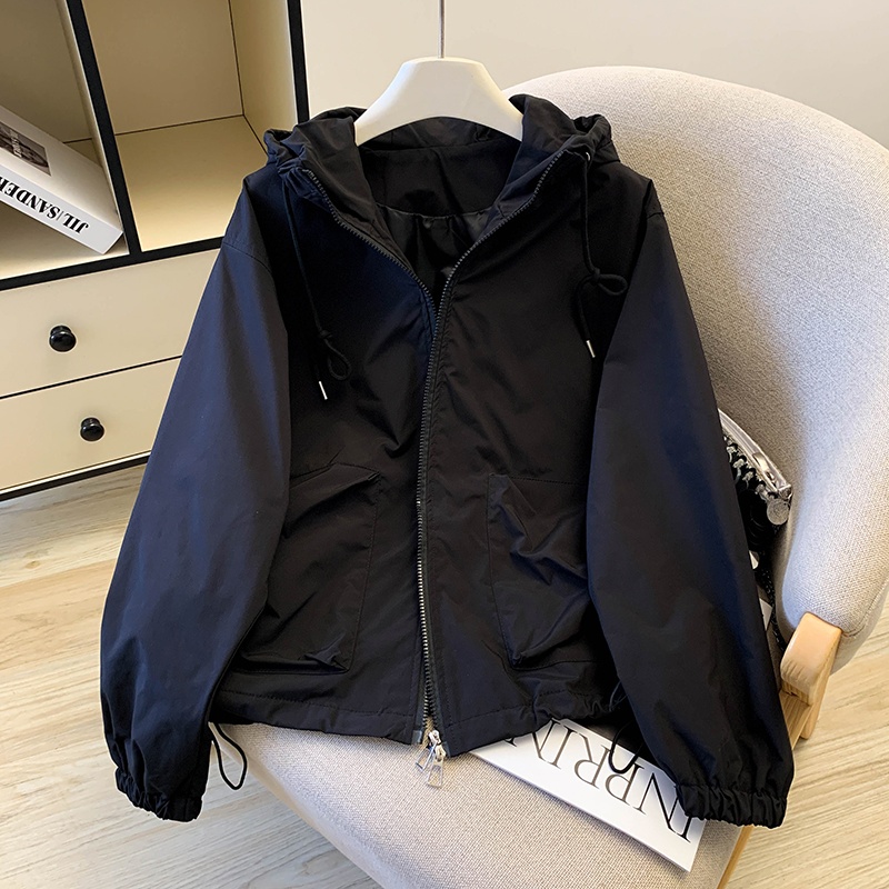 Beige fashion technical jacket autumn coat for women