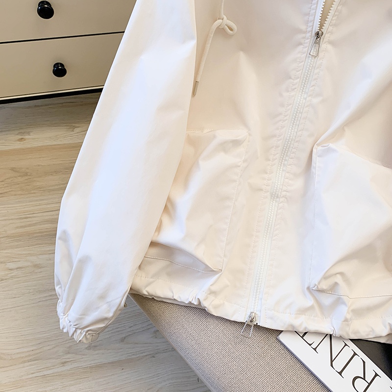 Beige fashion technical jacket autumn coat for women