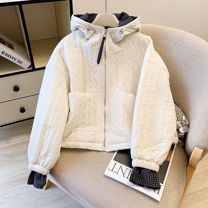 Casual hooded loose cotton coat autumn cotton jacket