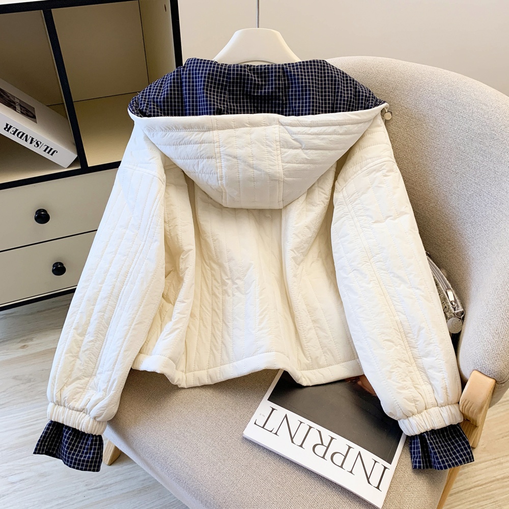Casual hooded loose cotton coat autumn cotton jacket