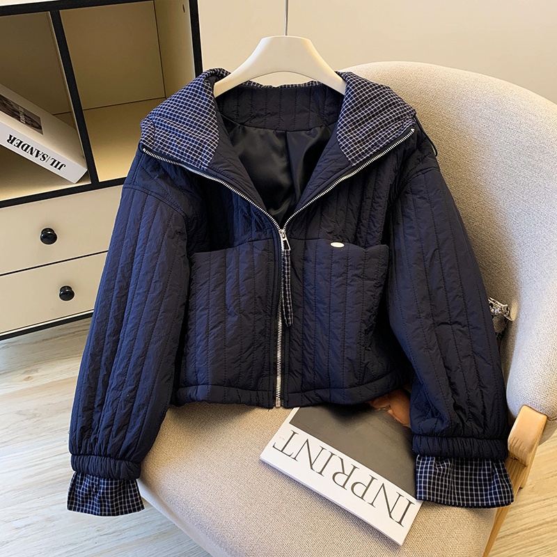 Casual hooded loose cotton coat autumn cotton jacket