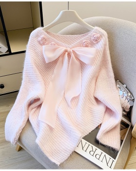 Bow tops temperament sweater for women