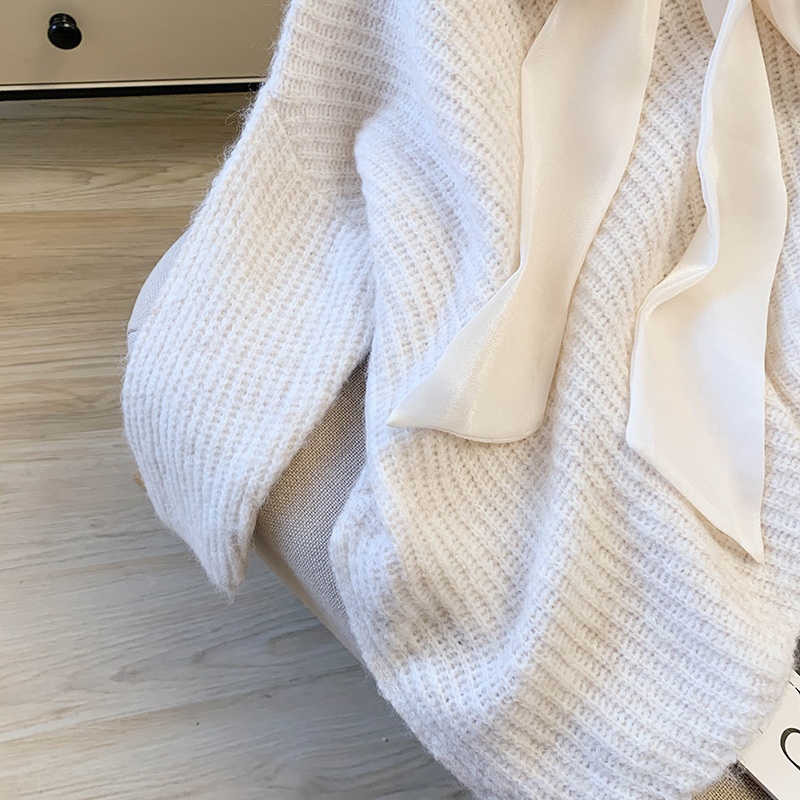 Bow tops temperament sweater for women