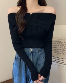 Long sleeve autumn and winter sweater retro tops