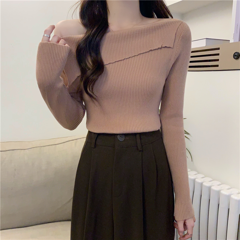 Long sleeve autumn and winter sweater retro tops