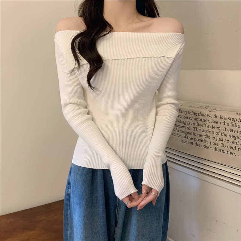 Long sleeve autumn and winter sweater retro tops