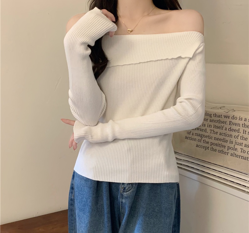 Long sleeve autumn and winter sweater retro tops