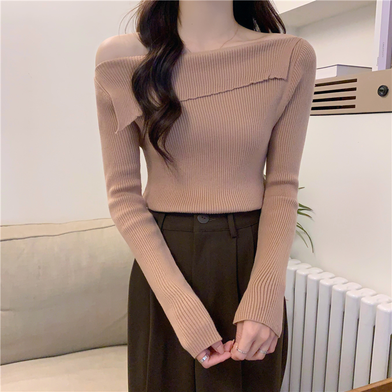 Long sleeve autumn and winter sweater retro tops
