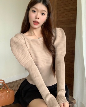 Autumn and winter tops round neck sweater for women