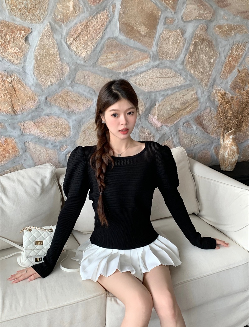 Autumn and winter tops round neck sweater for women