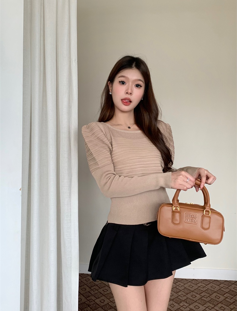 Autumn and winter tops round neck sweater for women