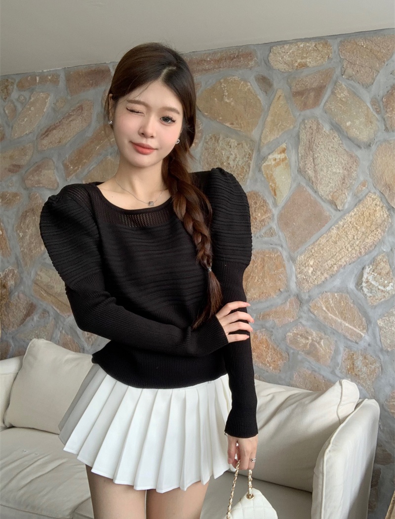 Autumn and winter tops round neck sweater for women