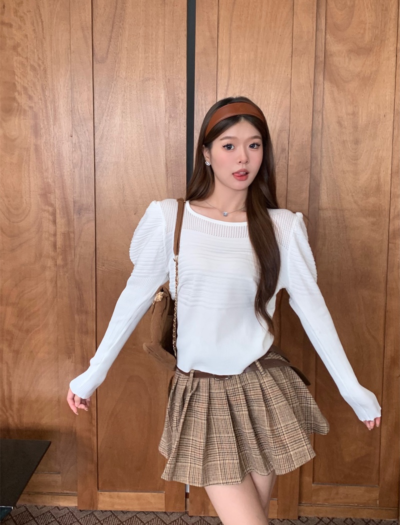 Autumn and winter tops round neck sweater for women