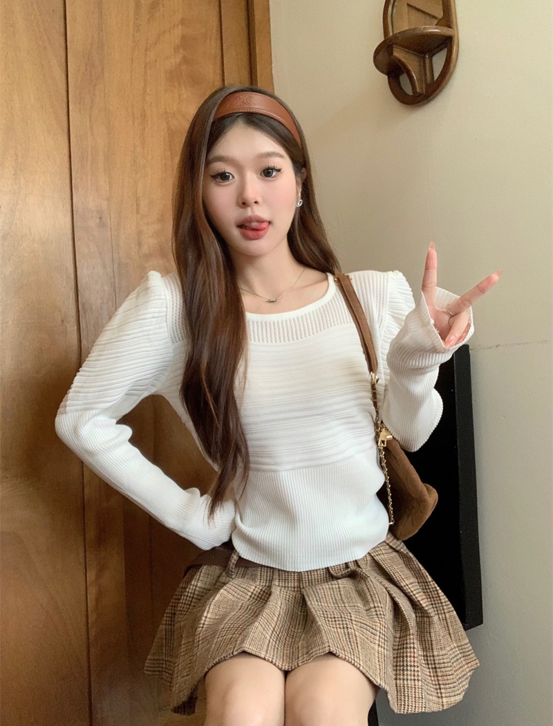 Autumn and winter tops round neck sweater for women