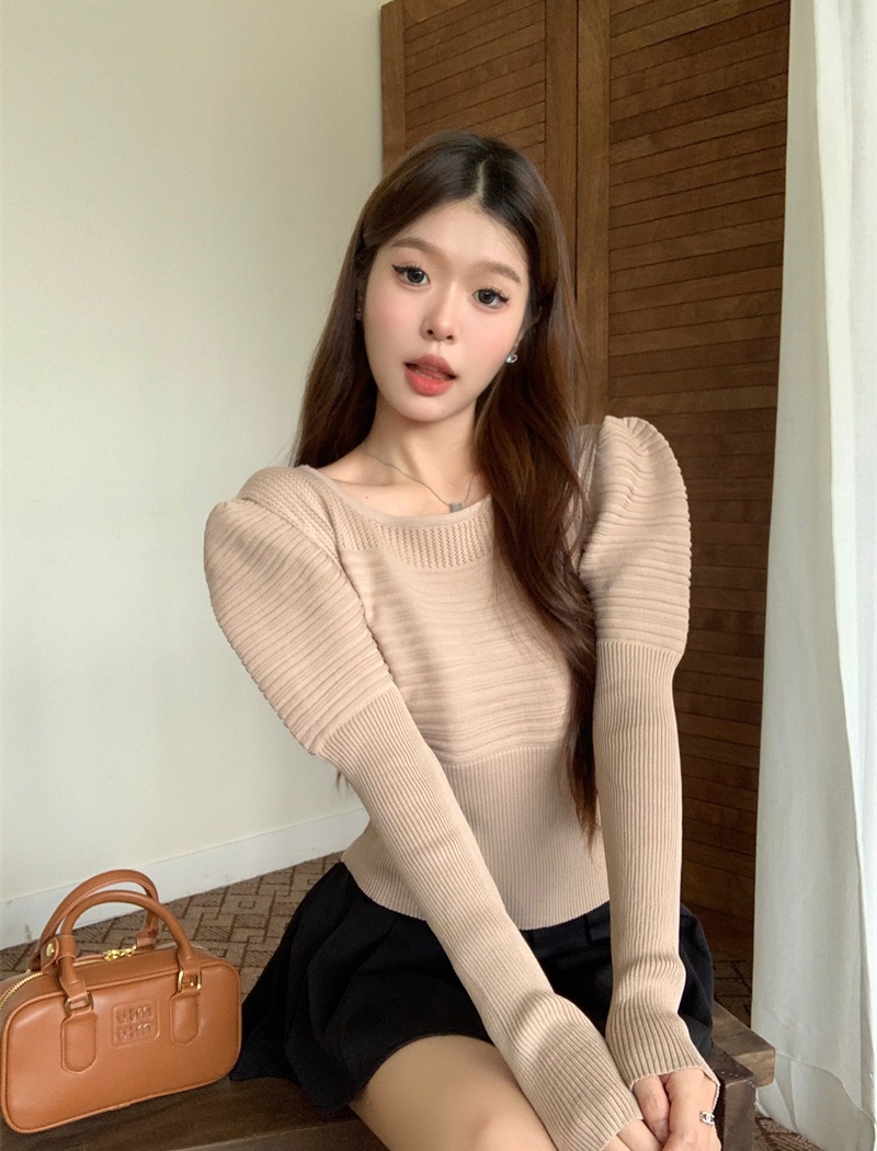 Autumn and winter tops round neck sweater for women