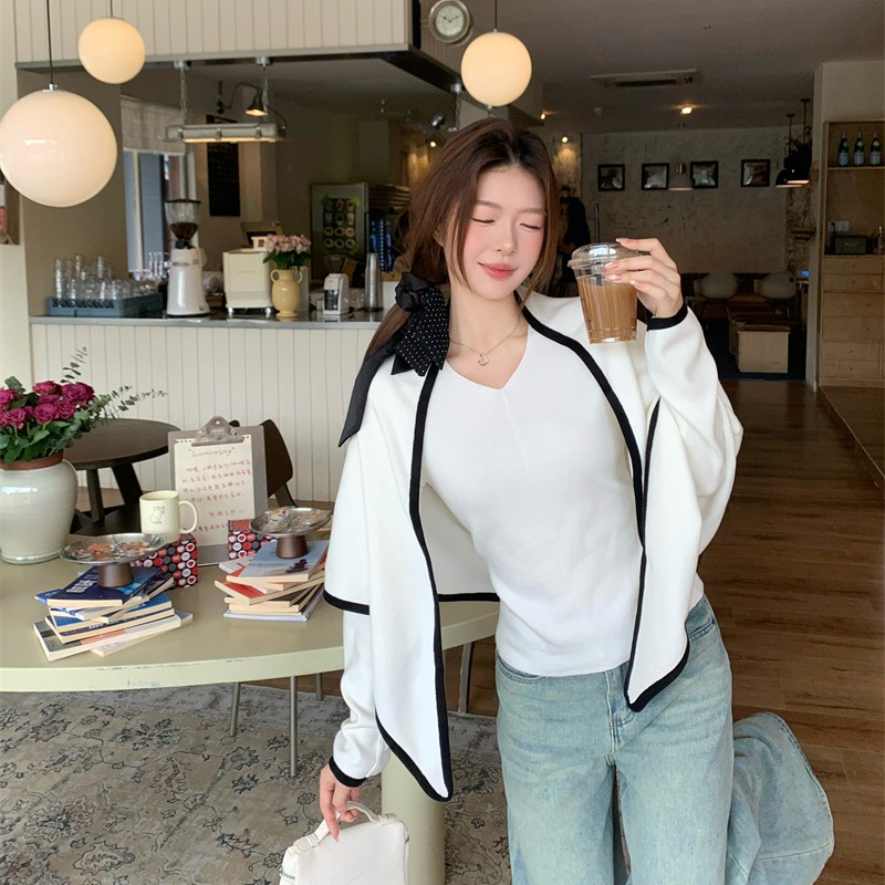 Autumn and winter tops geometry sweater 2pcs set