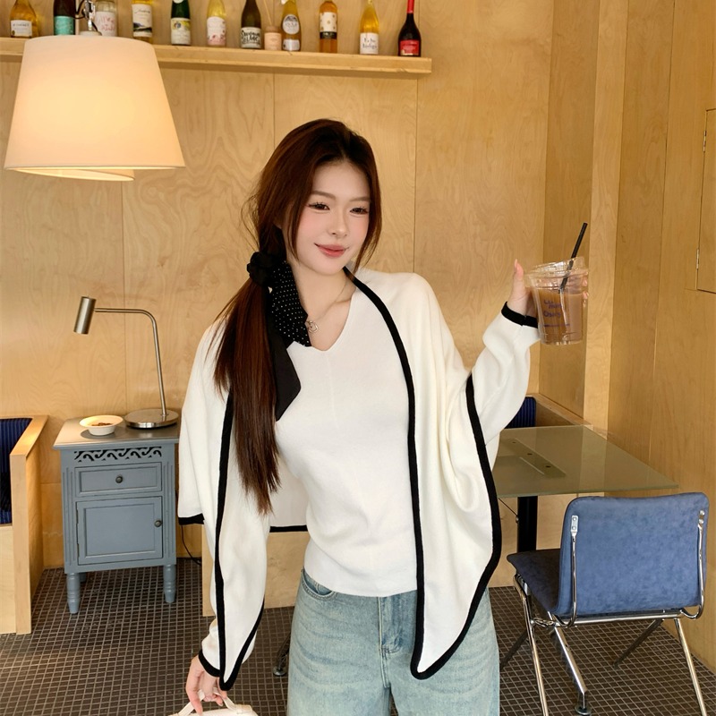 Autumn and winter tops geometry sweater 2pcs set