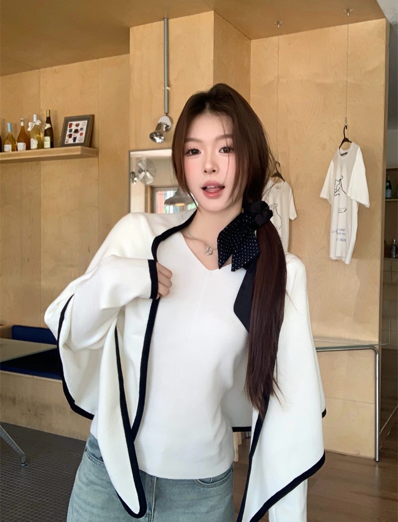 Autumn and winter tops geometry sweater 2pcs set