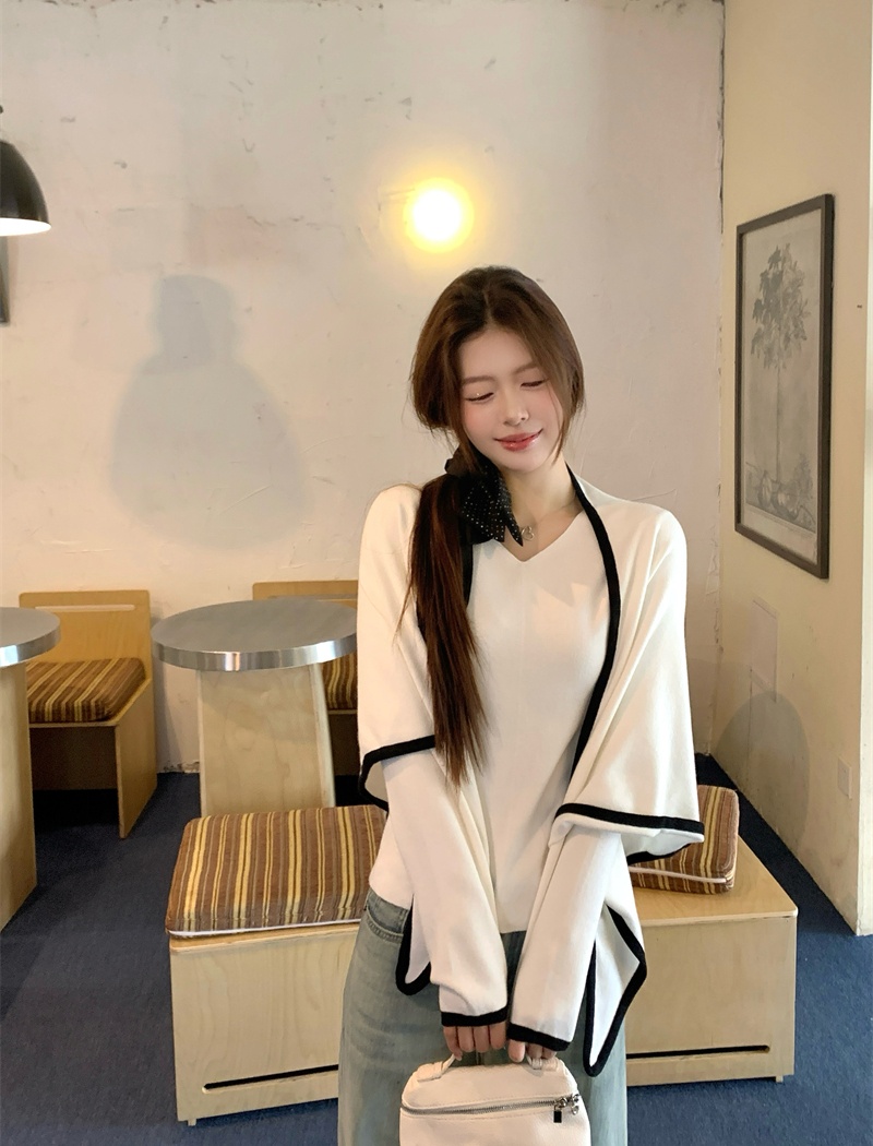 Autumn and winter tops geometry sweater 2pcs set