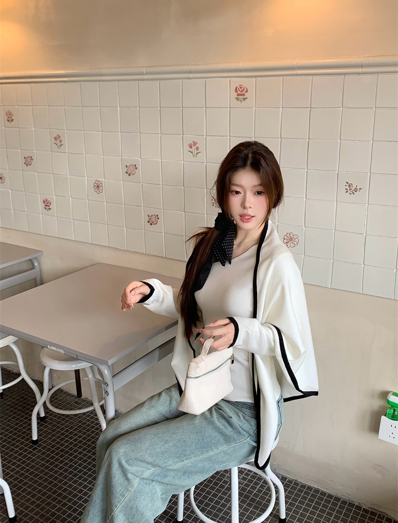 Autumn and winter tops geometry sweater 2pcs set