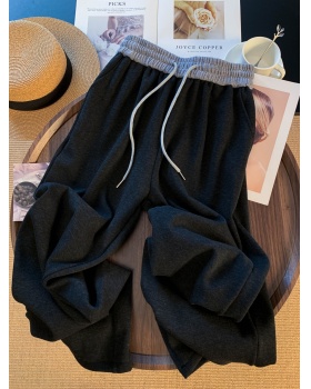 Slim thick drape casual pants lazy loose wide leg pants for women
