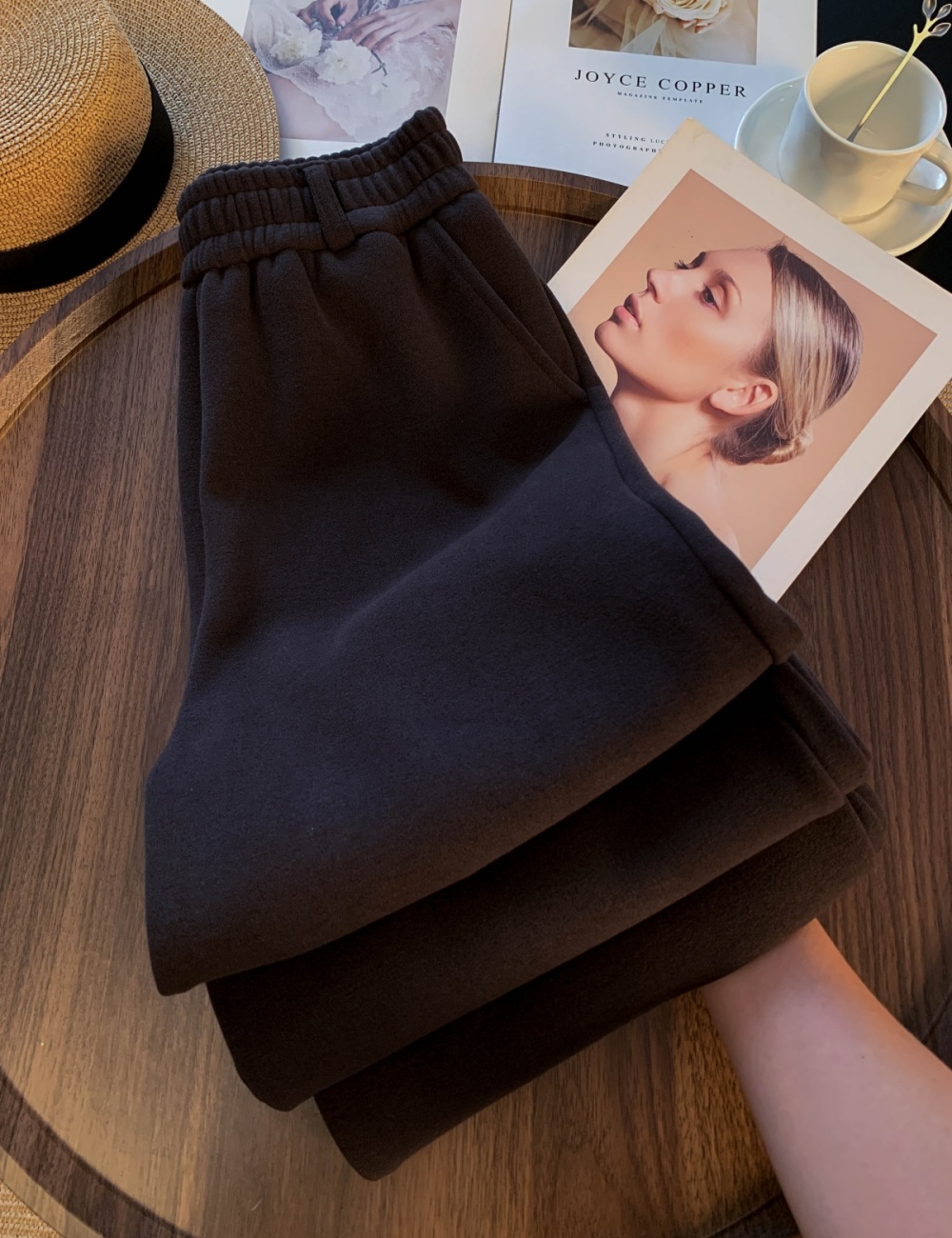 High waist wide leg pants winter casual pants for women