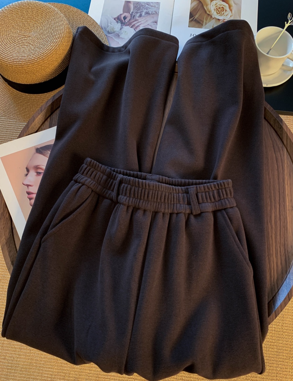 High waist wide leg pants winter casual pants for women