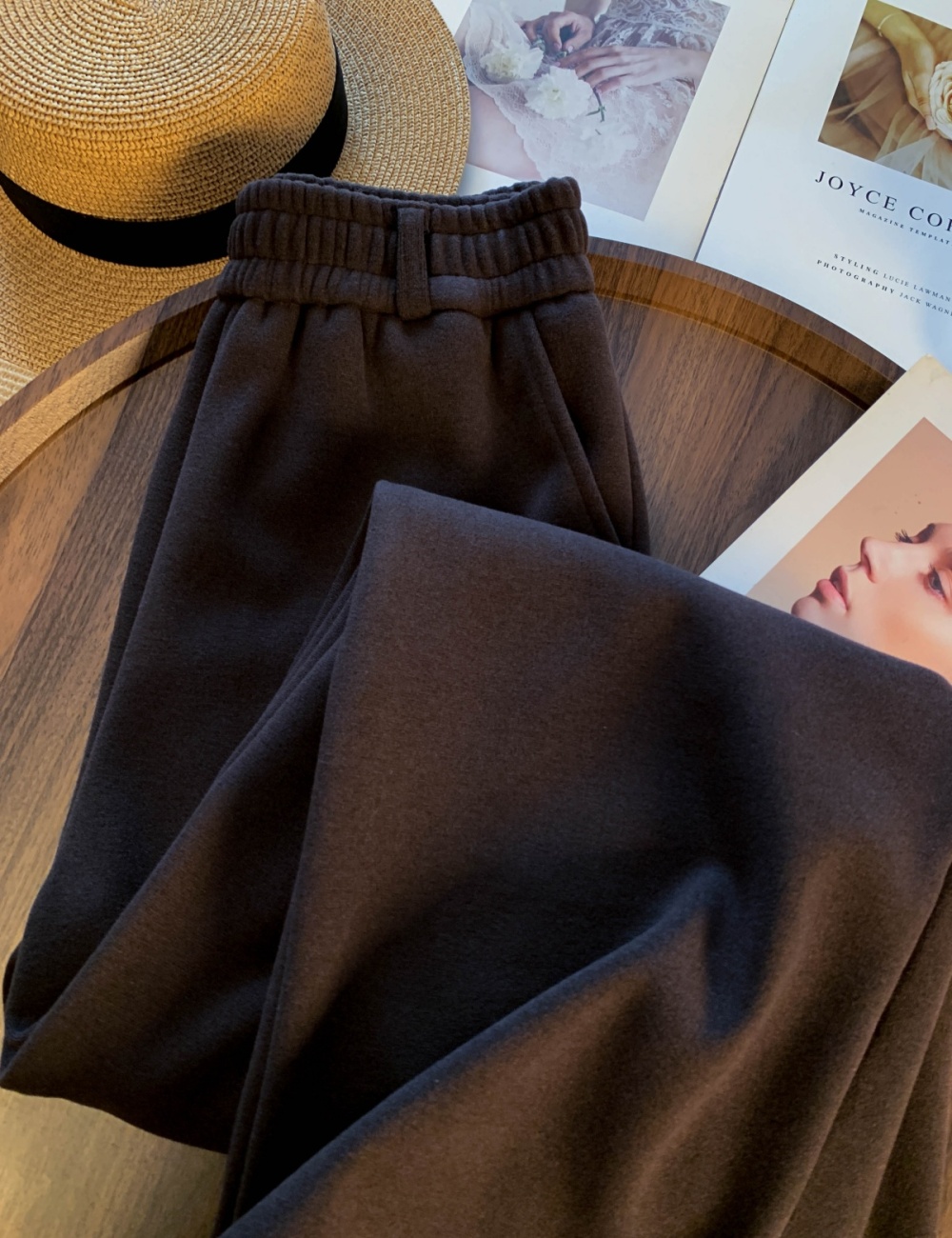 High waist wide leg pants winter casual pants for women